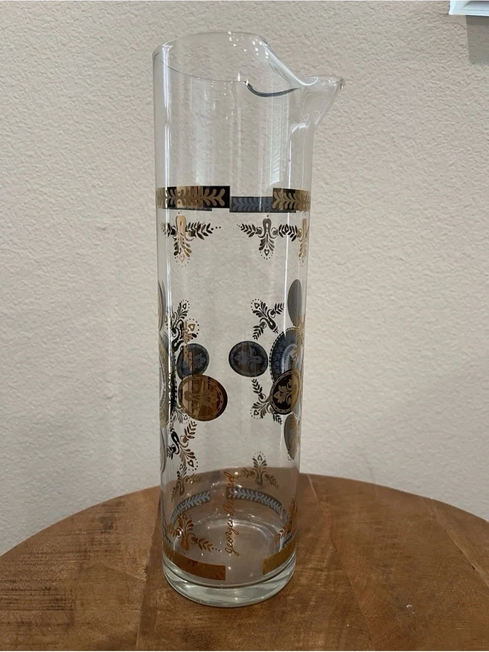 Vintage Georges Briard 22K Gold Butterfly Decanter Carafe MCM Hollywood Regency